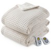 GustoWave Waffle Electric Heated Blanket Throw, Fast Heating with Controller, Machine Washable, 5 Sizes Available - 2 of 4
