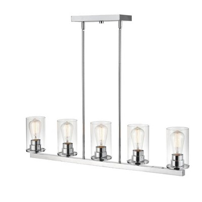 Verlana Matte Black 5-Light Island Pendant