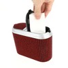 Unique Bargains Car Trash Can Portable Car Door Trash Bin Red 1 Pc 6.3" Length 2.8" Width 4.7" Height Plastic - 4 of 4
