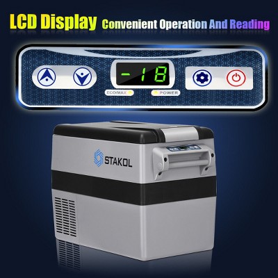 44 Quarts Black Portable Electric Car Cooler Refrigerator/Freezer