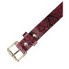 INSPIRE CHIC Women's Slim Thin Snakeskin Embossed Faux Leather Skinny Belts Waistband - 2 of 4