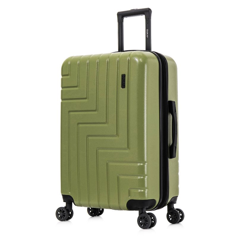 DUKAP Zahav Lightweight Hardside Medium Checked Spinner Suitcase - Green, 1 of 18