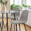 Spoon Dining Chairs Set of 4,Upholstered Dining Chair with Stainless Steel Metal Legs-Maison Boucle - 3 of 4