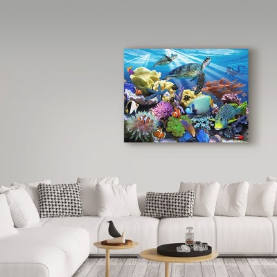 Howard Robinson Reef Turtles Canvas Art in Blue and Green