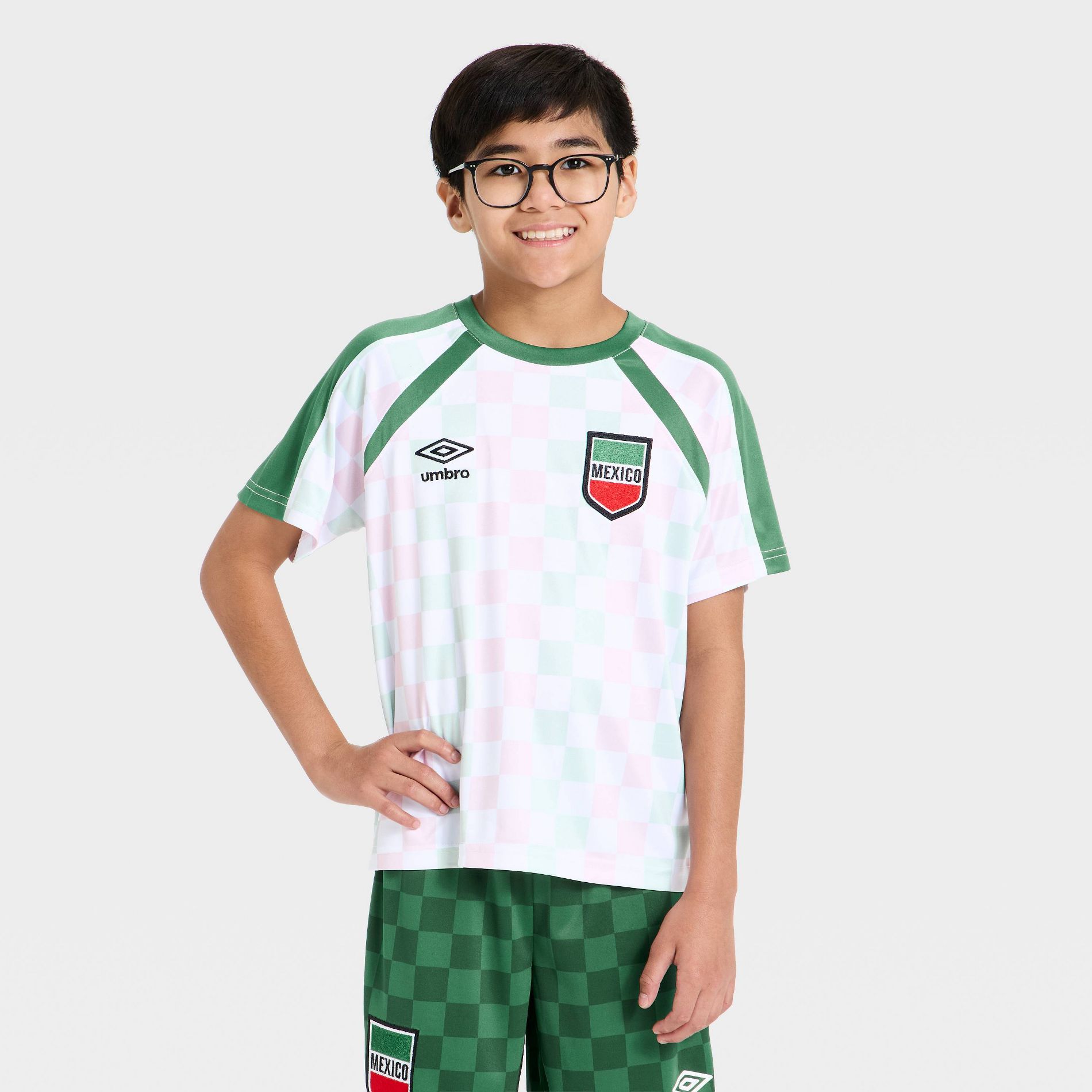 Boys' Umbro Mexico Soccer Jersey - White