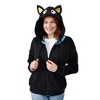 Chococat Cosplay Long Sleeve Women's Black Zip Hoodie - 3 of 4
