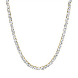 Ivy Sharpe Silver Plated Cubic Zirconia Tennis Necklace, White, Yellow - 1 of 2