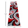Emma and Oliver Accent Rug with Modern 3D Sculpted Swirl Pattern and Varied Texture Piling - 3 of 4