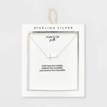 Sterling Silver Horizontal Cross Station Necklace - Silver