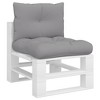 vidaXL Pallet Cushions 2 pcs Gray Fabric - 3 of 4