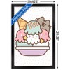Trends International Pusheen - Ice Cream Framed Wall Poster Prints - 3 of 4