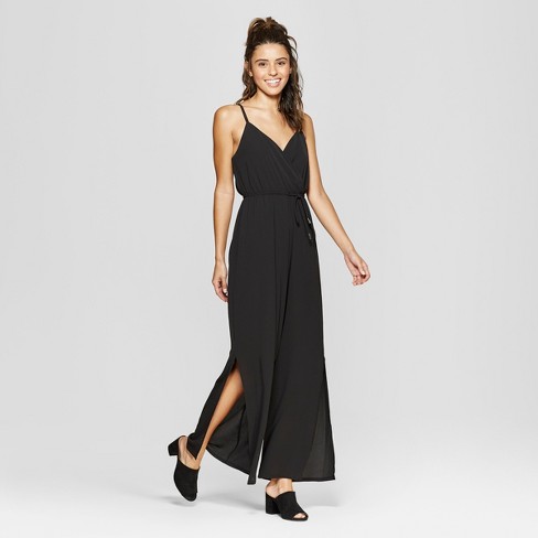 Womens Sleeveless V Neck Jumpsuit Lily Star Juniors Black Target