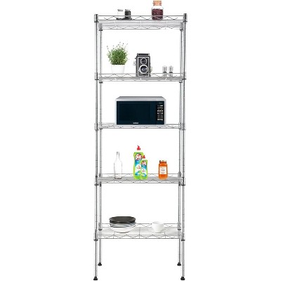 5-Tier Steel Wire Rack Storage Organizer hotsell Chrome Finish Heavy Duty Versatile