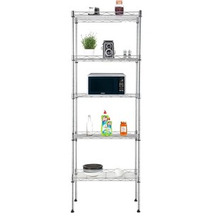 FDW 5 Tier Wire Shelving Unit Heavy Duty Storage Rack Metal Shelf Garage Organizer Adjustable Height Wire Rack - 1 of 4