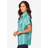 Roaman's Women's Plus Size Seersucker Big Shirt - 4 of 4