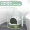 Covered Cat Litter Box with Lid, Scoop, Deodorizing Bags for Odor Control, Privacy, Easy to Clean - 4 of 4