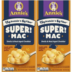 Annie's 2 Pack/6oz Each Organic Super Mac Shells & Real Aged Cheddar - 1 of 3