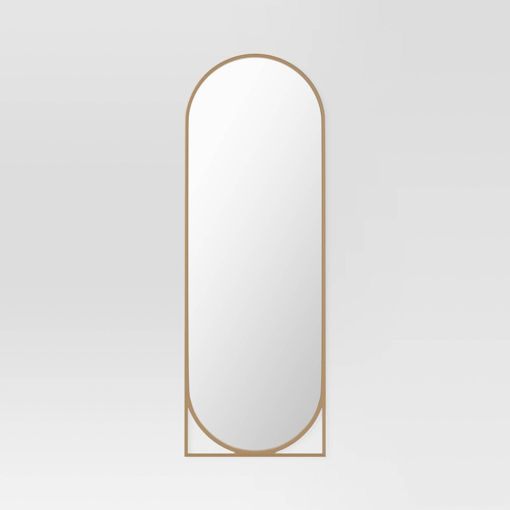 Photos - Wall Mirror 20" x 58" Full Length Floor Mirror Gold - Threshold™