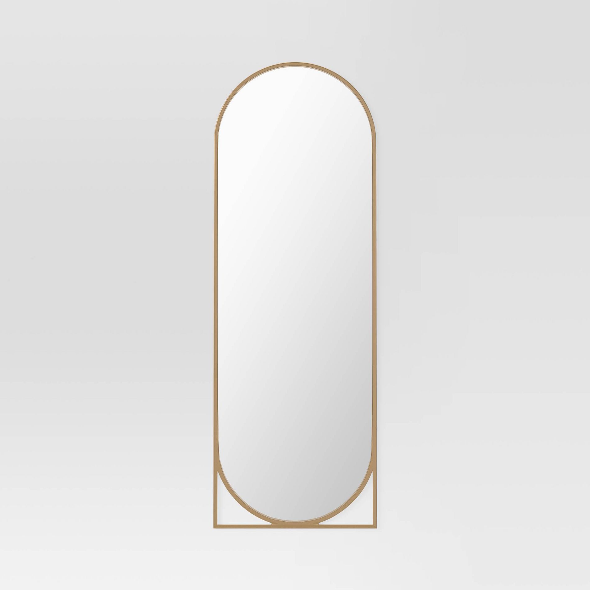 20" x 58" Full Length Floor Mirror Gold - Threshold™: Modern Leaning Design, Metal Frame