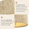 LamQee Boho Rattan Chandelier with  Hand-Woven Natural Corn Rope Shade Farmhouse Hanging Pendant Light for Hallway Kitchen Living Room - 4 of 4