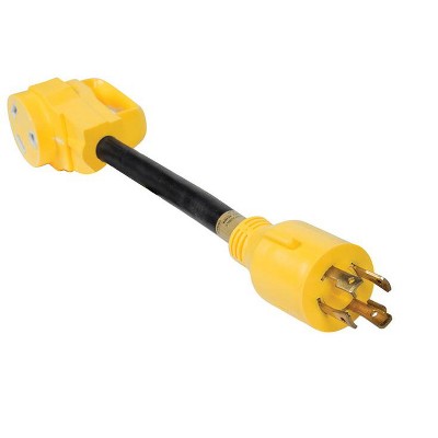 Camco Power Grip 12 in. 30 amps RV Electrical Adapter 30-30 AMP 1 pk