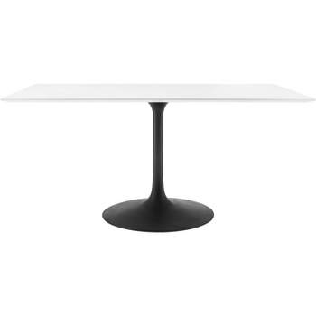 Modway Lippa 60 Rectangle Wood Dining Table - Black White