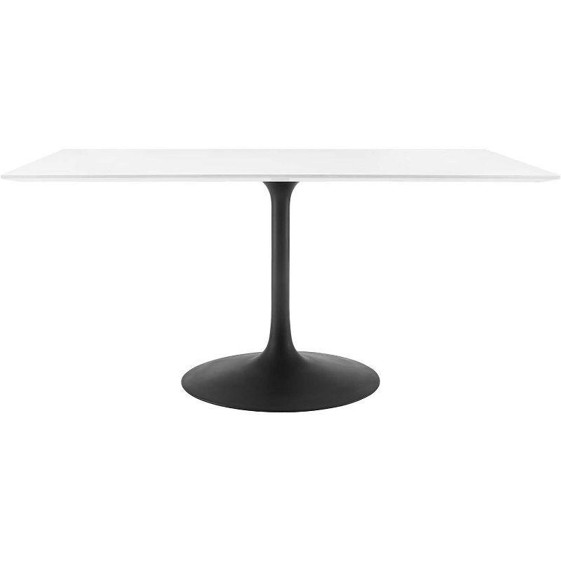 Modway Lippa 60 Rectangle Wood Dining Table - Black White, 1 of 2