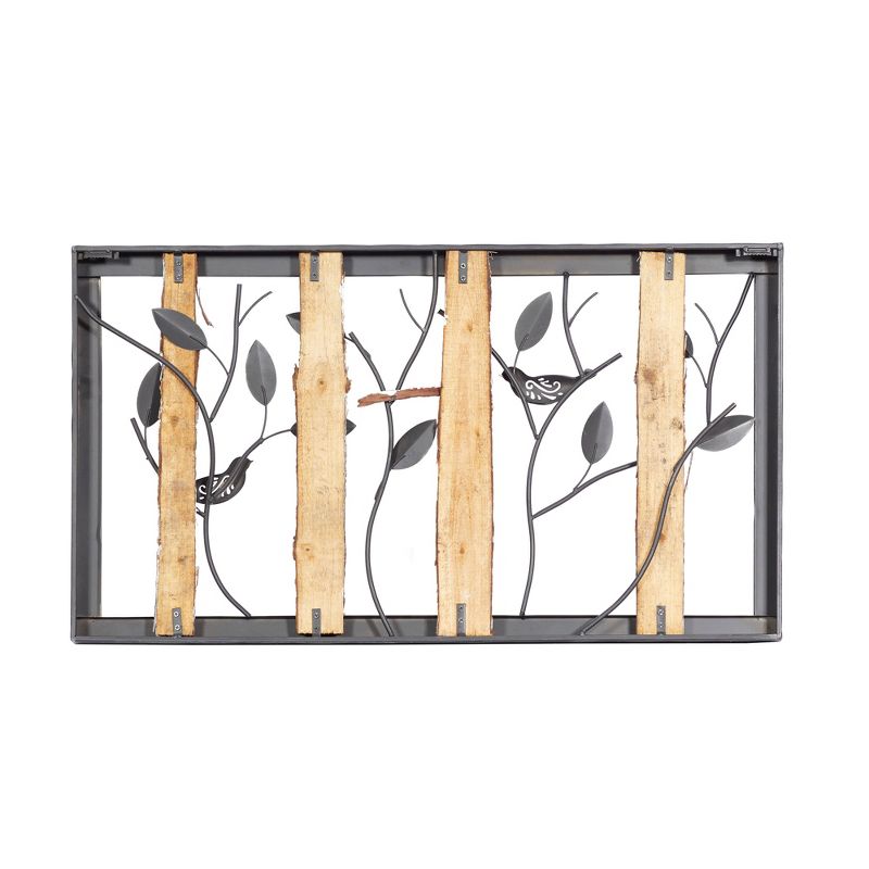 Metal Bird Wall Decor with Real Wood Detailing Black - Olivia & May, 4 of 16
