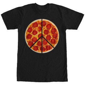 Men's Lost Gods Peace Pizza Pie T-Shirt - 1 of 4