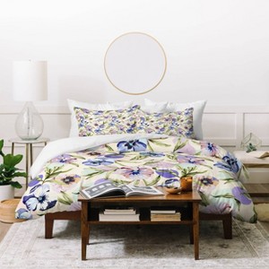 Deny Designs Marta Barragan Camarasa Nice Tropical Garden Pastel Duvet Cover and Pillow Shams - 1 of 4