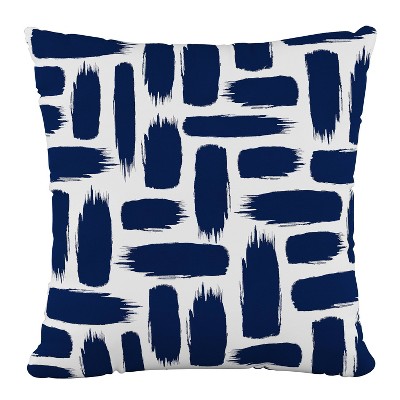 18"x18" Skyline Furniture Square Outdoor Throw Pillow Baja Nautical: Coastal Style, Removable Cover, Zippered
