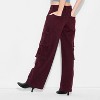 Women's Mid Rise Wide Leg Cargo Jeans - Wild Fable™ - 3 of 3