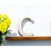 HomeRoots 16" White Distressed Wood Letter C Tabletop Sculpture - 2 of 4