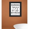 HomeRoots Kids Bathroom Black Framed Print Bathroom Wall Art - 2 of 3