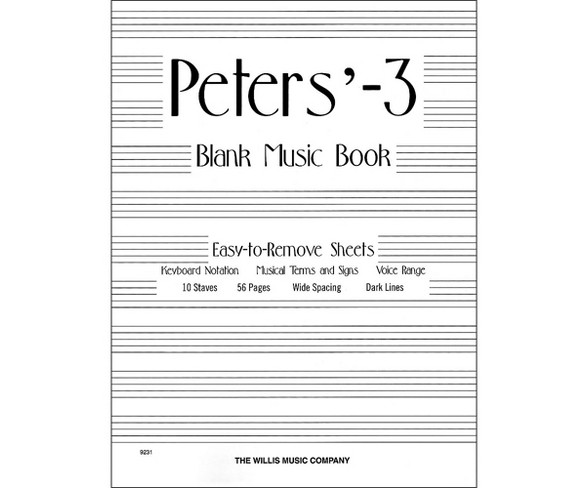 Willis Music Peters' Blank Manuscript Book 3