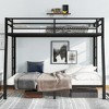 Full XL Over Queen Bunk Bed with Ladder and Safety Guardrails - 2 of 4