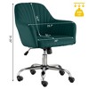 NicBex Adjustable Height Velvet Home Office Chair with Casters for Work Study Vanity - 2 of 4