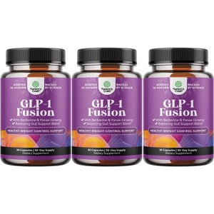 GLP-1 Booster Capsules, Berberine + Panax Ginseng, Turmeric Curcumin & Cayenne Pepper for GLP1 Metabolic Balance & Gut Health, Nature's Craft, 30ct - 1 of 4