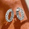 Ross-Simons Sterling Silver Small Byzantine Hoop Earrings - 4 of 4