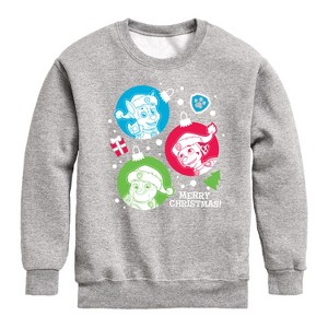 Boys' - Paw Patrol - Pup Ornaments Graphic Long Sleeve Fleece Sweatshirt - 1 of 4