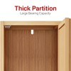 VANIRROR Small Bamboo Storage Cabinet, Freestanding Sideboard Cabinet With Slatted Door for Bathroom, Living Room, Hallway, Kitchen, Natural Color - 3 of 4