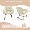 Nursery Rocking Chair, Upholstered Glider Rocker with Cozy Cushion Armchair, Modern Rocking Accent Chairs with Rubber Wood Leg Hold UP to 350LB - 2 of 4