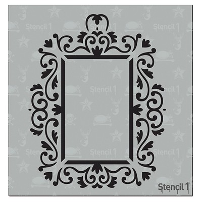 Stencil1 Rococo Frame - Stencil 5.75" x 6"
