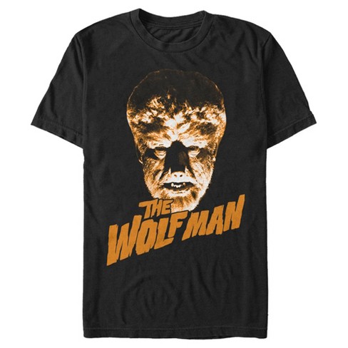 Men's Universal Monsters The Wolfman Logo T-Shirt - Black - Small