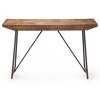 Walden Parquet Sofa Table Gray/Natural - Steve Silver Co.: Industrial Iron Base, Entryway, Sled Style - 3 of 3