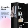 TIRAMISUBEST Tall Bathroom Storage Cabinet, Freestanding Storage Cabinet with Hook and Adjustable Shelf, MDF Board - 4 of 4