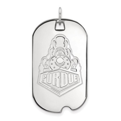 Black Bow Jewelry 14k White Gold Purdue Boilermakers NCAA Large Pendant