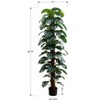 Sapphtopaz Artificial Monstera Tree with Pot, Artificial Tree with Natural Wood Trunk, Real Touch Room Decor for Home Office Foyer Porch - 4 of 4