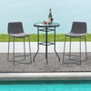 Tangkula Round Glass Top Patio Table 27"x27” Outdoor Bistro Table w/ Heavy-duty Metal Frame - 4 of 4