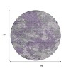 Purple And Gray Abstract Washable Indoor Outdoor Area Rug - 3 of 4